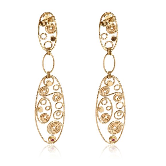 Roberto Coin Bollecine Earrings in 18k Yellow Gold - Picture 3 of 3